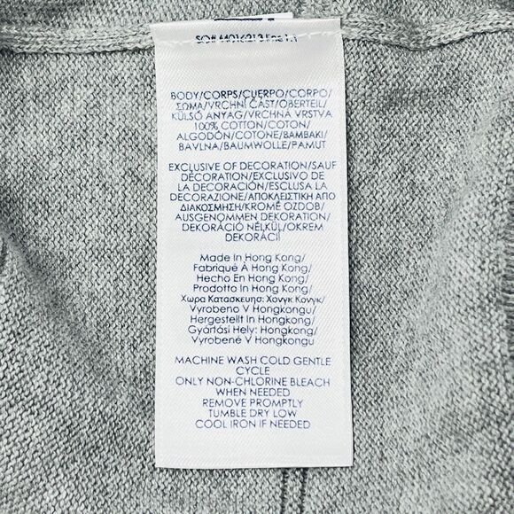 Chaps Mens XL Heather Gray 100% Cotton Sleeveless Sweater Golf Vest Logo NWT - Picture 8 of 10